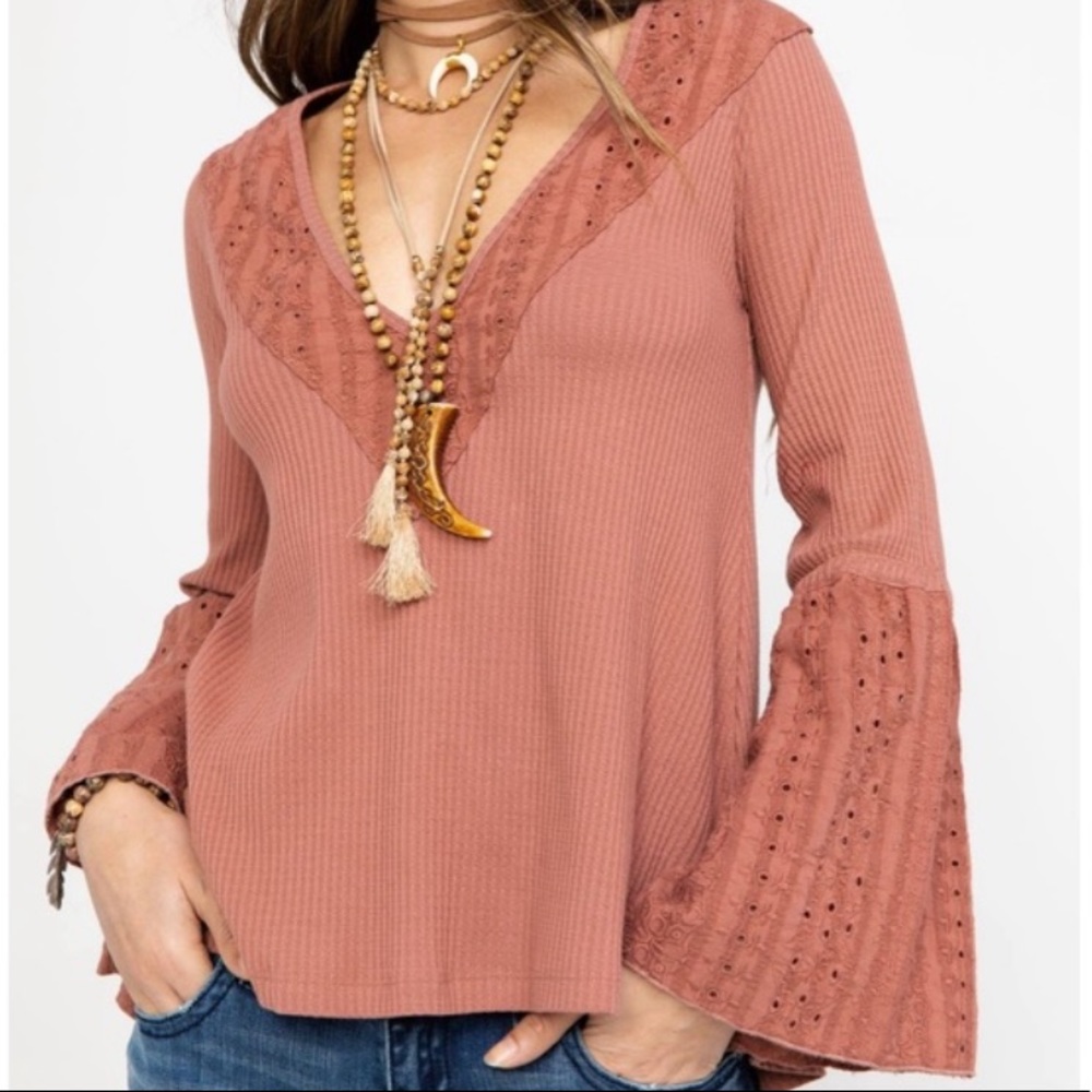 Free People Parisian Nights Long Sleeve Top